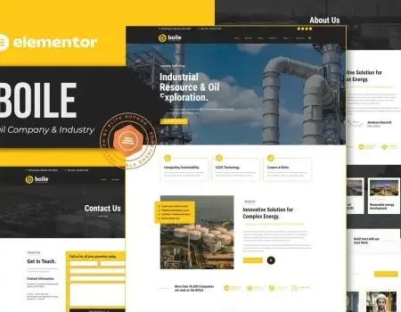 Boile – Oil Company & Industry Elementor Template Kit