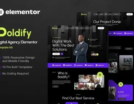 Boldify – Digital Agency Elementor Template Kit