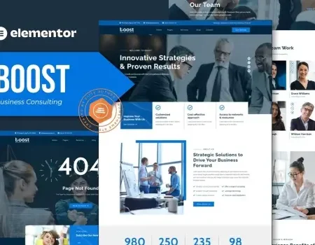 Boost – Business Consulting Elementor Template Kit