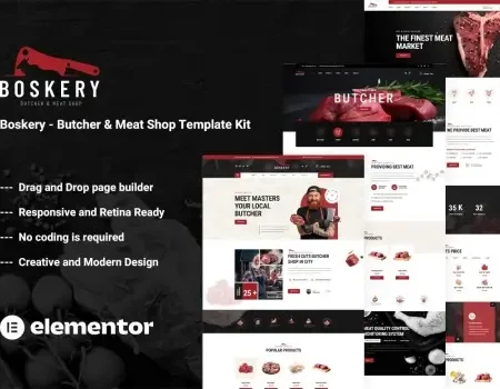 Boskery – Butcher & Meat Shop Template Kit