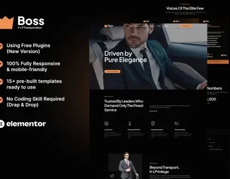 Boss – Premium Transportation Services Elementor Template Kit