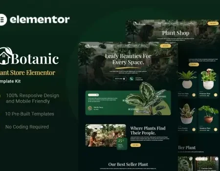 Botanic – Plant Store Elementor Template Kit