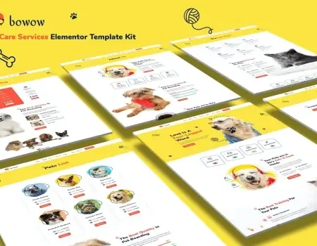 Bowow – Pet Care Services Elementor Template Kit