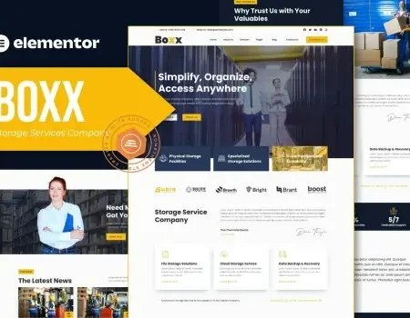 Boxx – Storage Services Company Elementor Template Kit