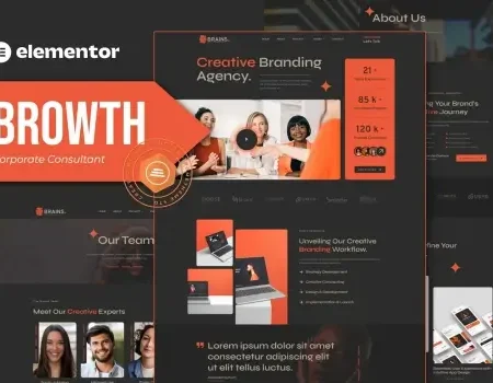 Brains – Creative Branding Agency Elementor Template Kit