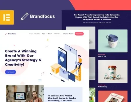Brandfocus – Branding Agency Elementor Template Kit