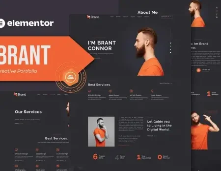 Brant – Creative Portfolio & Agency Elementor Template Kit