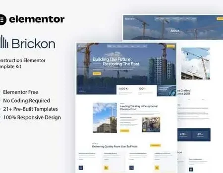 Brickon – Construction Elementor Template Kit