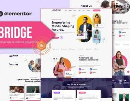Bridge – University & School Education Elementor Template Kit