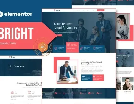 Bright – Lawyer and Firm Elementor Template Kit