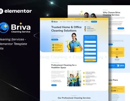 Briva – Cleaning Services Elementor Template Kit