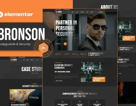 Bronson – Bodyguards & Security Agency Elementor Template Kit