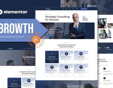Browth – Corporate Consultant Elementor Template Kit