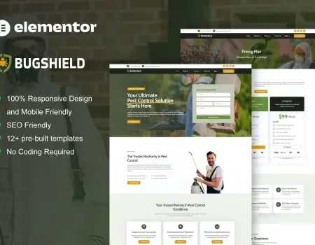 BugShield – Pest Control Service Elementor Pro Template Kit
