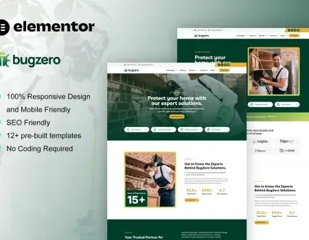BugZero – Pest Control Service Elementor Pro Template Kit