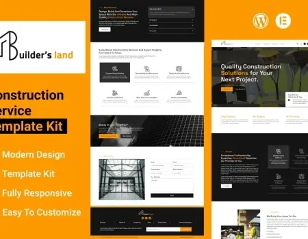 Builders Land – Construction & Building Elementor Template Kit