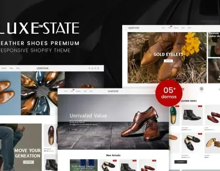 LuxeState – Leather Shoes Premium Shopify Theme