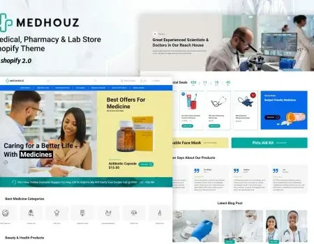 Medhouz – Medical, Pharmacy & Lab Store Shopify Theme