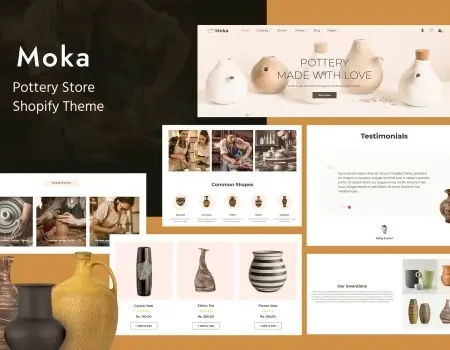 Moca – Ceramic Pots, Handmade Artist Shopify Theme