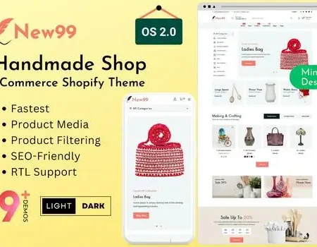 New99 – Handmade Shop eCommerce Shopify Theme 2.0