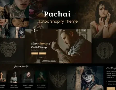 Pachai – Responsive Salon, Tattoo Shopify Theme