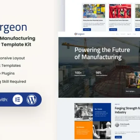 Forgeon - Industrial & Manufacturing Elementor Template Kit