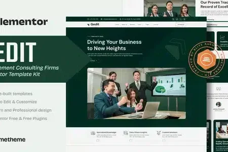Gedit – Management Consulting Firms Elementor Template Kit