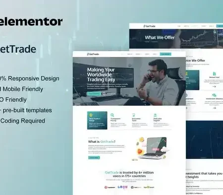GetTrade – Trading & Investment Elementor Template Kit