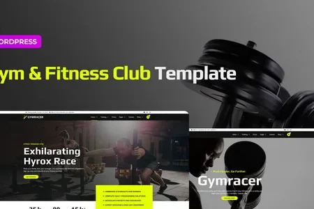 Gymracer Hyrox Gym Elementor Pro Template Kit