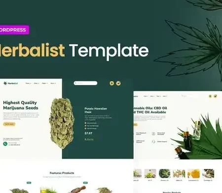 Herbalist – Medical Marijuana Store Elementor Template Kit