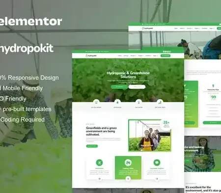 Hydropokit – Hydroponic & Agriculture Elementor Template Kit