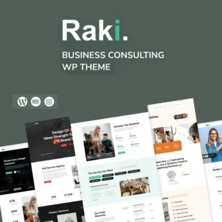 Raki – Business, Finance Consulting WordPress Theme