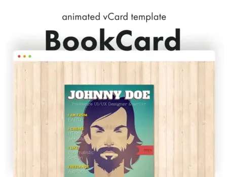 BookCard – 3D Animated Folded vCard Template