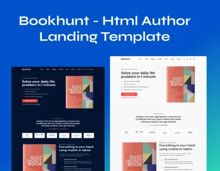 Bookhunt – Author e-Book Landing Template