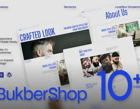 Bukber – Clean Modern Salon & Barbershop Elementor Template Kit