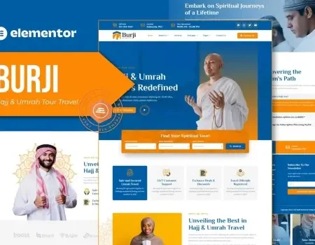 Burji – Hajj & Umrah Tour Travel Elementor Template Kit