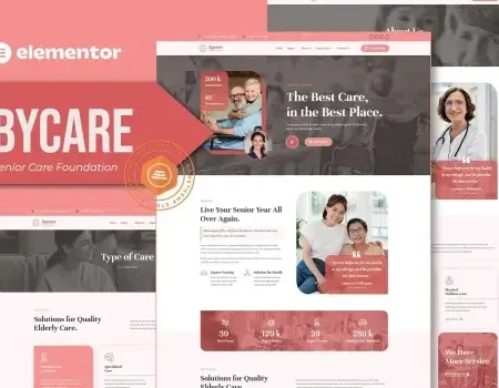 Bycare – Senior Care Foundation Elementor Template Kit