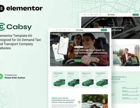 Cabsy – Transport Company & On Demand Taxi Elementor Template Kit