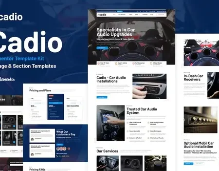 Cadio – Car Audio Workshop Elementor Template Kit