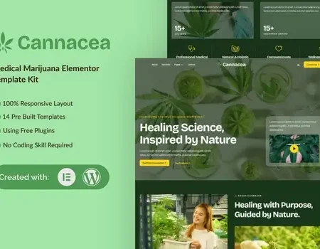 Cannacea – Medical Marijuana Elementor Template Kit