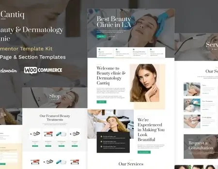 Cantiq – Beauty Clinic WordPress & Dermatologist Elementor Template Kit