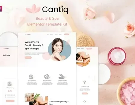 Cantiq – Beauty Spa Salon Therapy Elementor Template Kit
