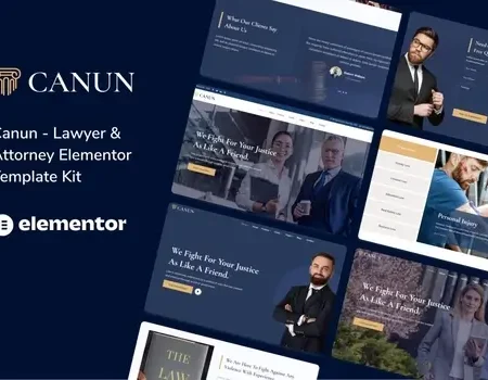 Canun – Lawyer Attorney and Law Firm Elementor Template Kit