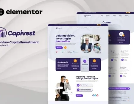 Capivest – Venture Capital Investment Elementor Template Kit
