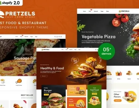 Pretzels – Fast Food & Restaurant Shopify Theme