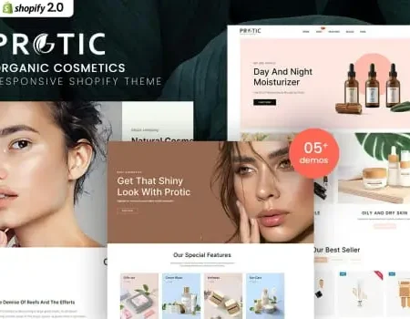 Protic – Organic Cosmetics Shopify Theme
