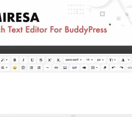 Miresa – WordPress Rich Text Editor For BuddyPress
