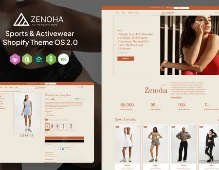 Zenoha | Sports & Activewear Shopify Theme OS 2.0