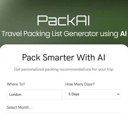 AI Travel Packing List Generator