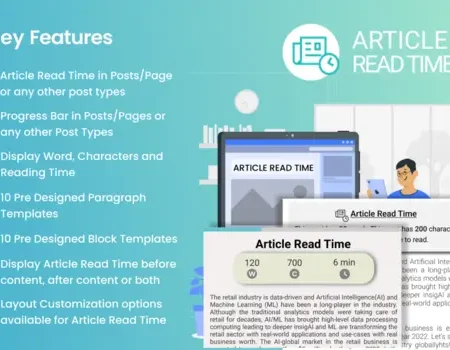 Article Read Time & Progress Bar